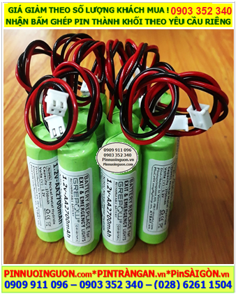 Pin đèn KENTOM 1.2v-AA2700mAh, Pin đèn Exit thoát hiểm 1.2v-AA2700mAh, Pin đèn sự cố khẩn cấp 1.2v-AA2700mAh